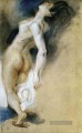 Weiblicher Akt getötet von hinten romantische Eugene Delacroix